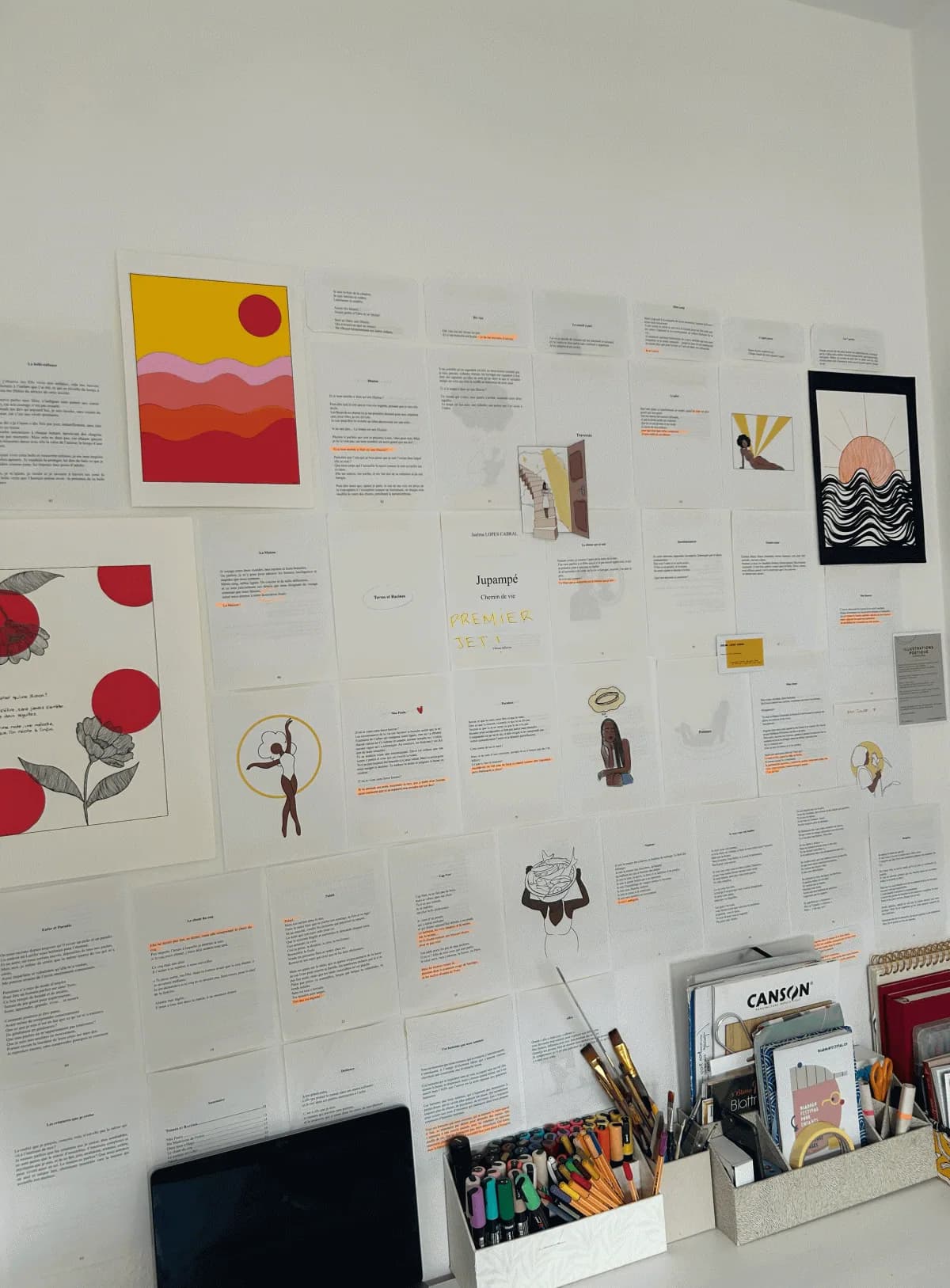 Tableau illustré « C'est ici que tout se passe »