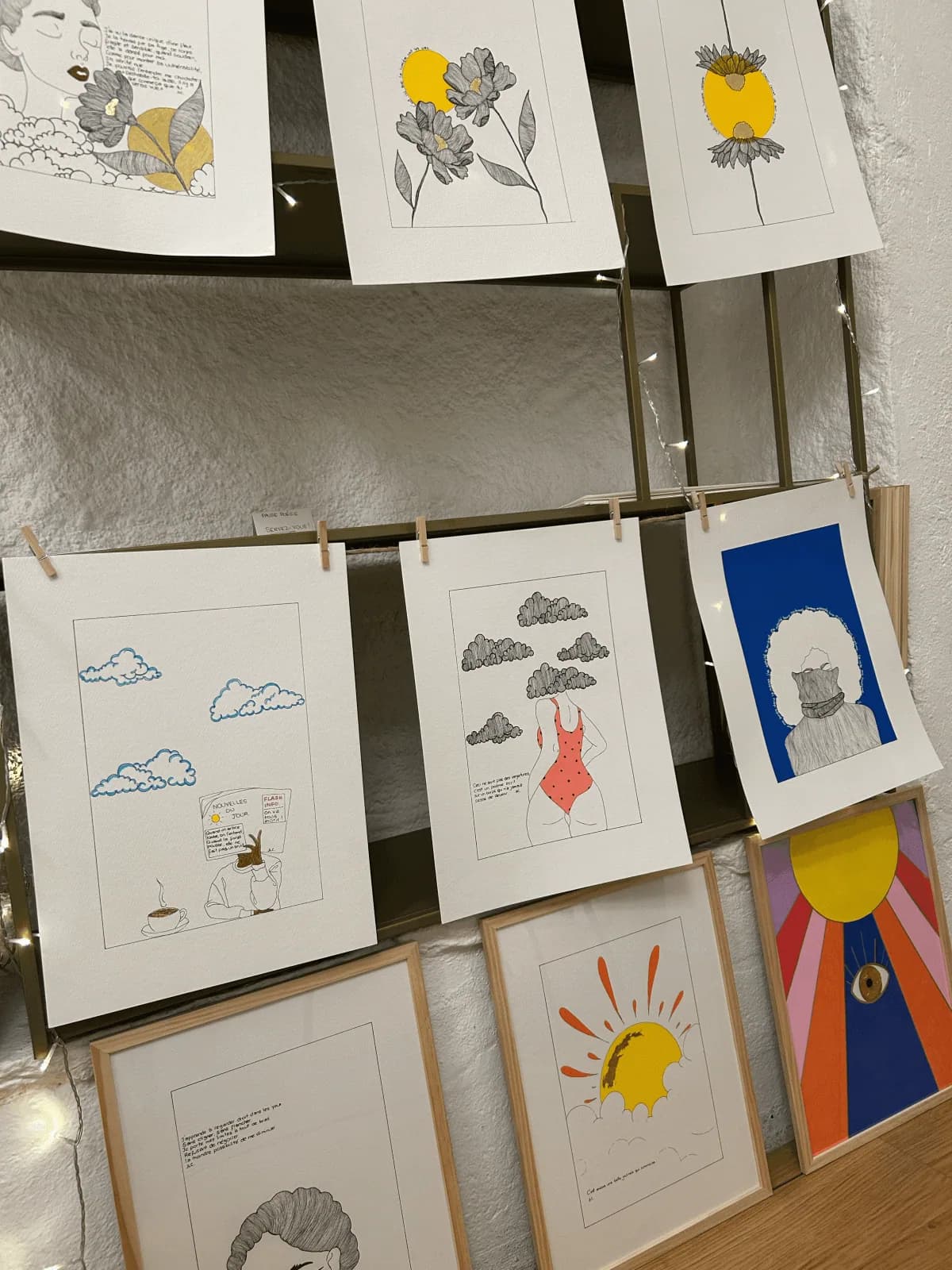 Tableau illustré présenté à l'exposition Lykke de Morges